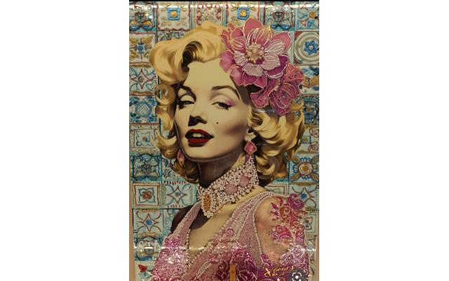 Boris Dondé -  Zurigo 1968  Marilyn Monroe mosaico Azzurro