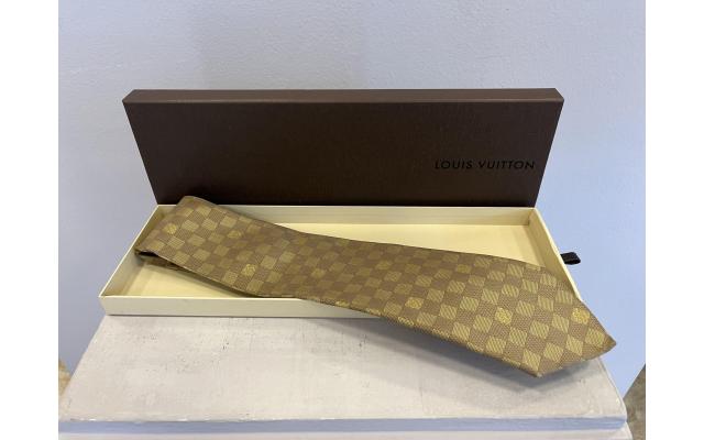 LOUIS VUITTON CRAVATTA ORO CLASSIC DAMIER